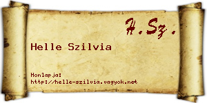 Helle Szilvia névjegykártya