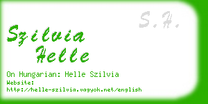 szilvia helle business card